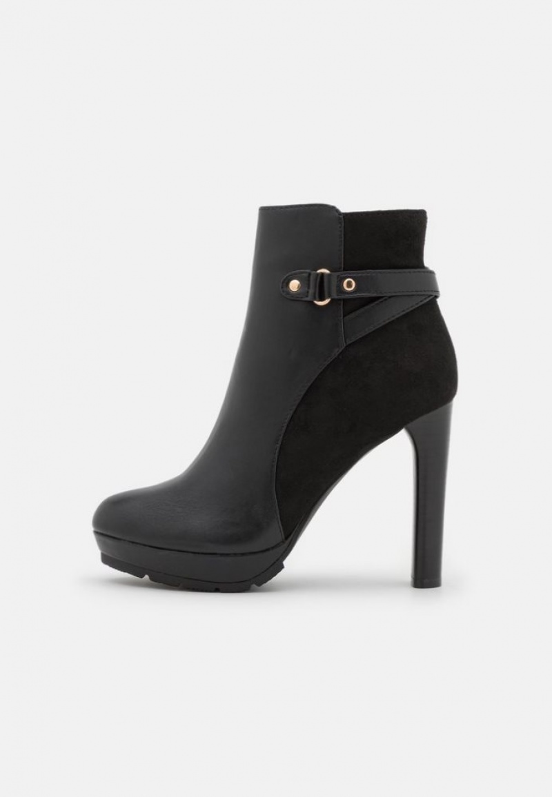 Anna Field Platform Ankle Boots Enkellaarzen Dames Zwart | 8492-EJOMH