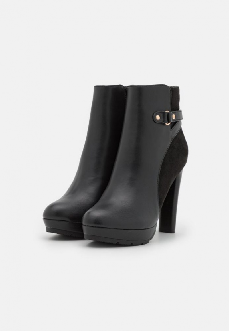 Anna Field Platform Ankle Boots Enkellaarzen Dames Zwart | 8492-EJOMH