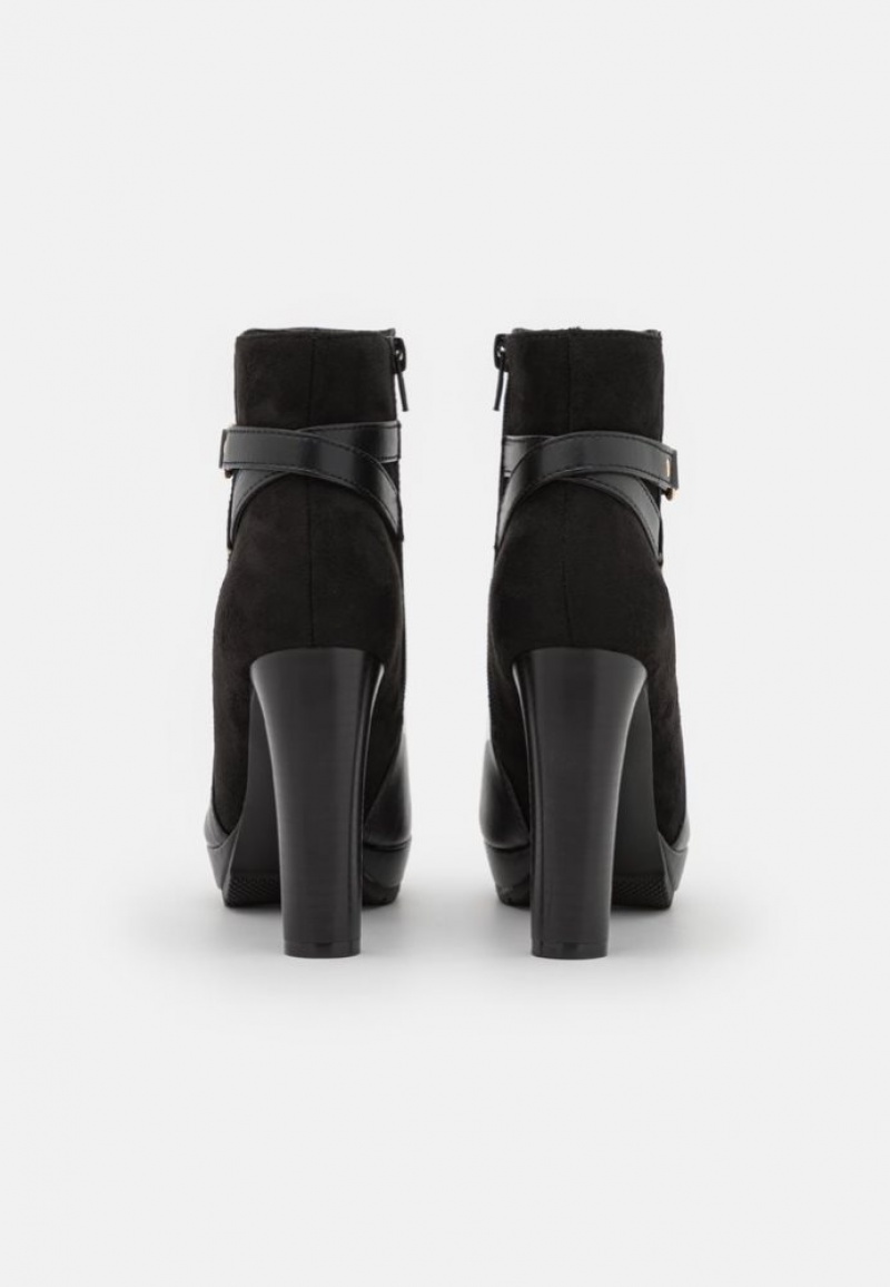 Anna Field Platform Ankle Boots Enkellaarzen Dames Zwart | 8492-EJOMH