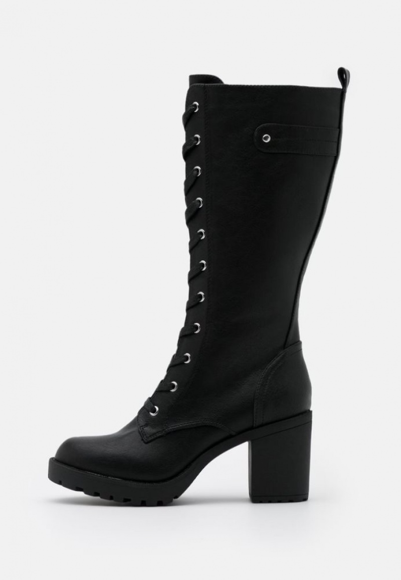 Anna Field Platform Boots Laarzen Dames Zwart | 4753-TXUIG