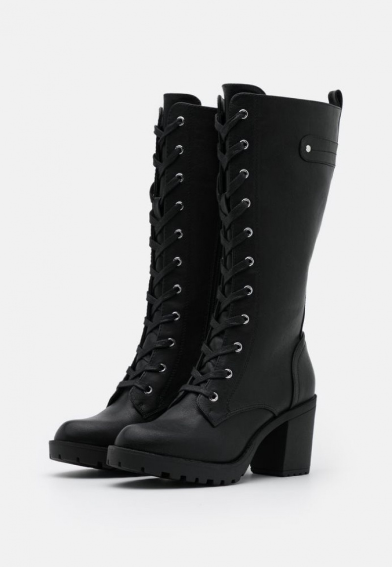 Anna Field Platform Boots Laarzen Dames Zwart | 4753-TXUIG