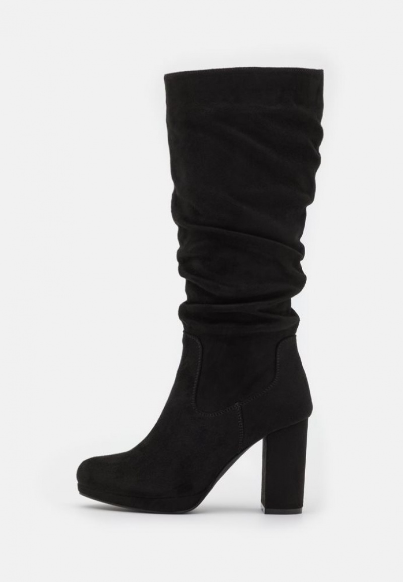 Anna Field Platform Boots Laarzen Dames Zwart | 8436-KOCLY