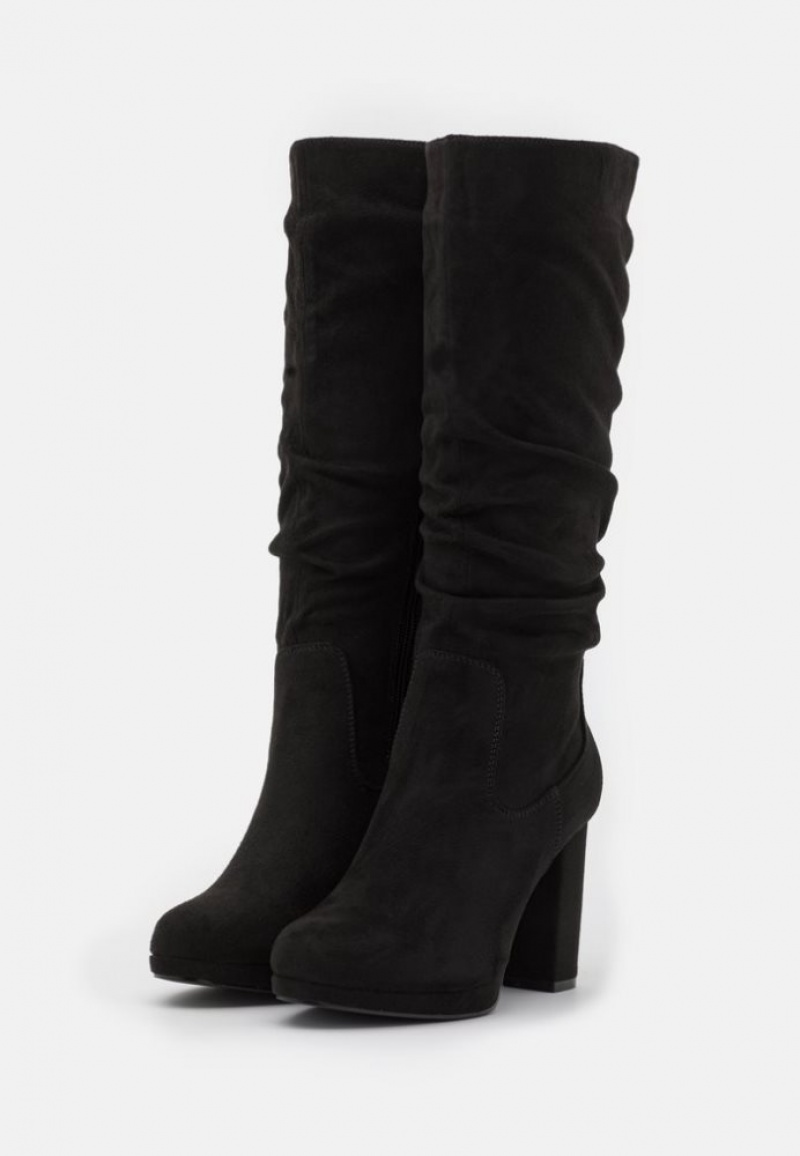 Anna Field Platform Boots Laarzen Dames Zwart | 8436-KOCLY