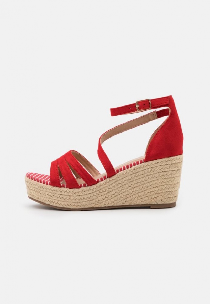 Anna Field Platform Sandals Sandalen Dames Rood | 9537-QSYBV