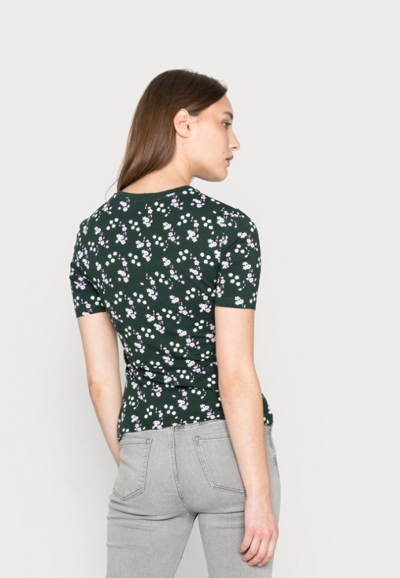 Anna Field Print T Shirt T-shirts Dames Groen | 8935-NATSI