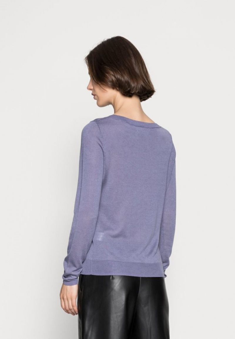 Anna Field Silk Blend Jumper Jumper Pullover Dames Blauw Grijs | 7036-RHWSV