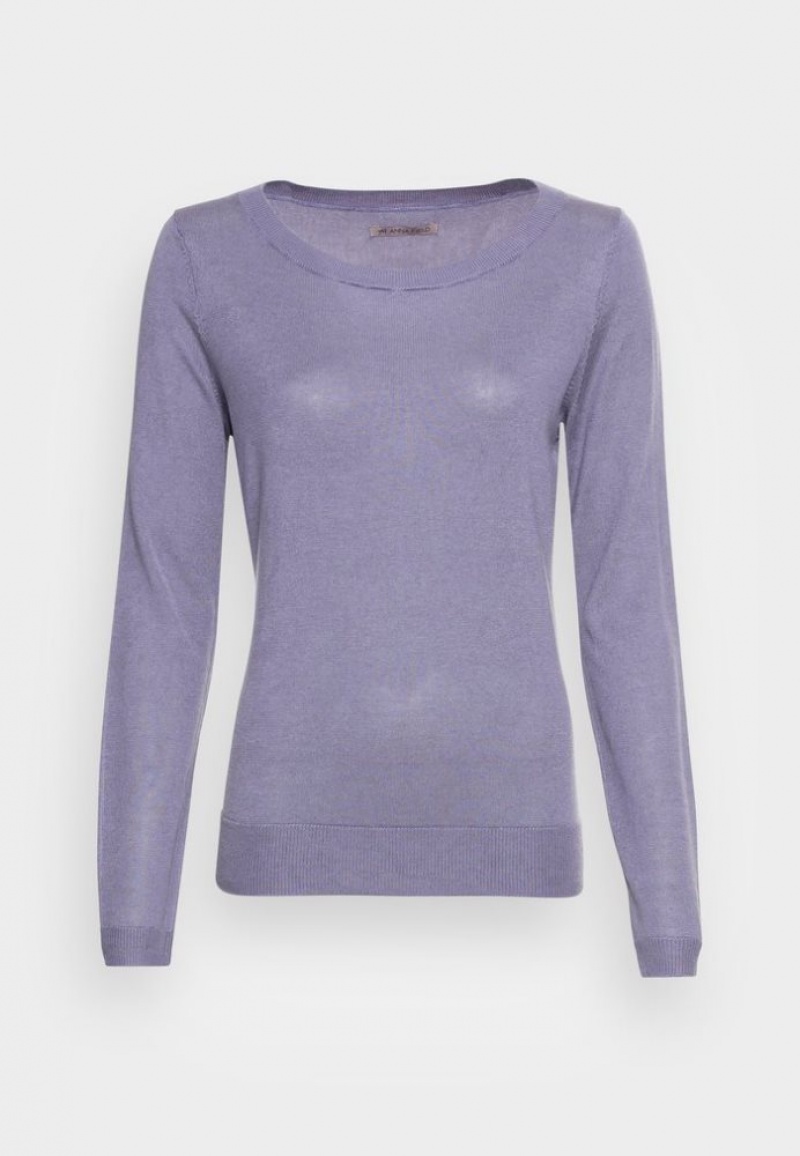 Anna Field Silk Blend Jumper Jumper Pullover Dames Blauw Grijs | 7036-RHWSV