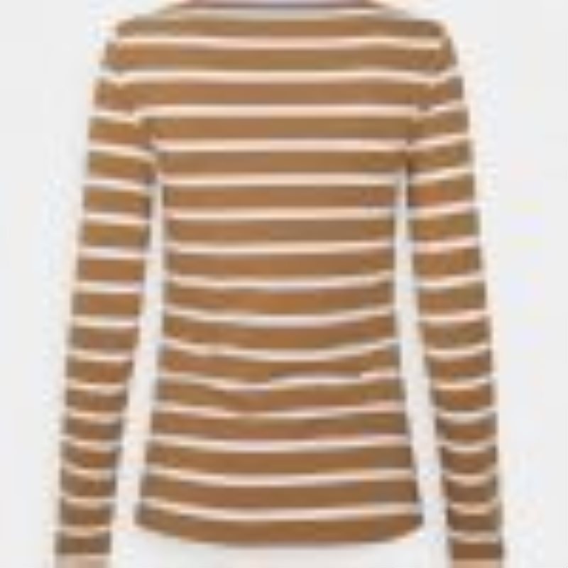 Anna Field Stripey Contrast Long Sleeved Top T-shirts Dames Bruin | 2978-MOQLC