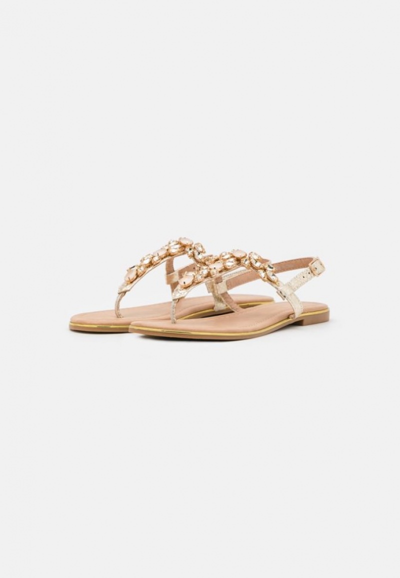 Anna Field T Bar Sandals Sandalen Dames Goud | 5341-POENI