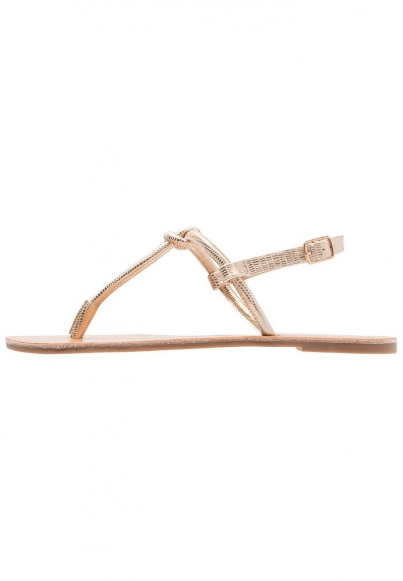 Anna Field T Bar Sandals Sandalen Dames Roze Goud | 3512-REBCO