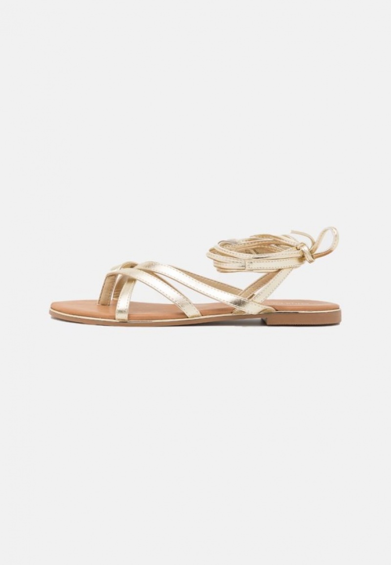 Anna Field T Bar Sandals Sandalen Dames Goud | 9821-KMFGE