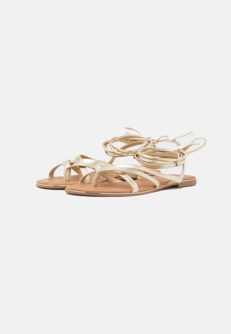 Anna Field T Bar Sandals Sandalen Dames Goud | 9821-KMFGE