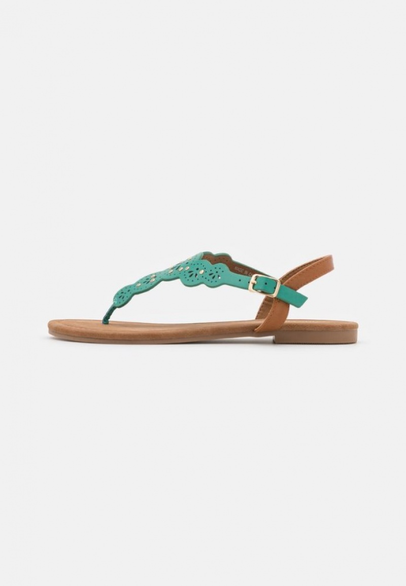 Anna Field T Bar Sandals Sandalen Dames Turquoise | 2158-LBIZM