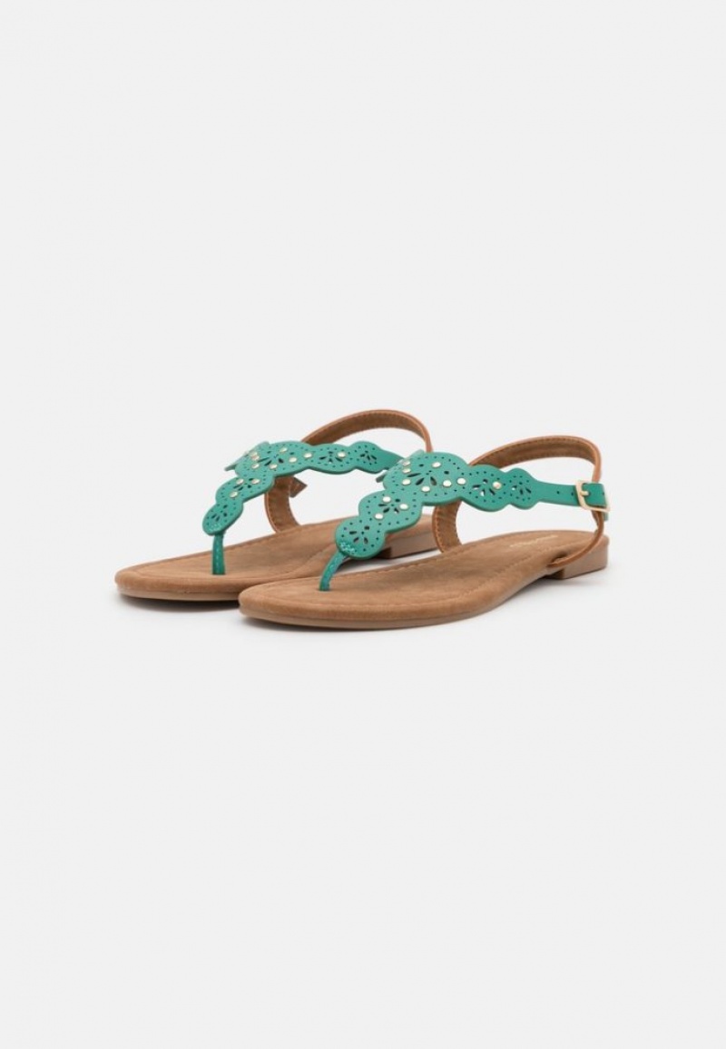 Anna Field T Bar Sandals Sandalen Dames Turquoise | 2158-LBIZM