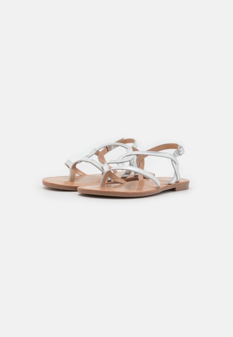 Anna Field T Bar Sandals Sandalen Dames Zilver | 8567-ZUOSG