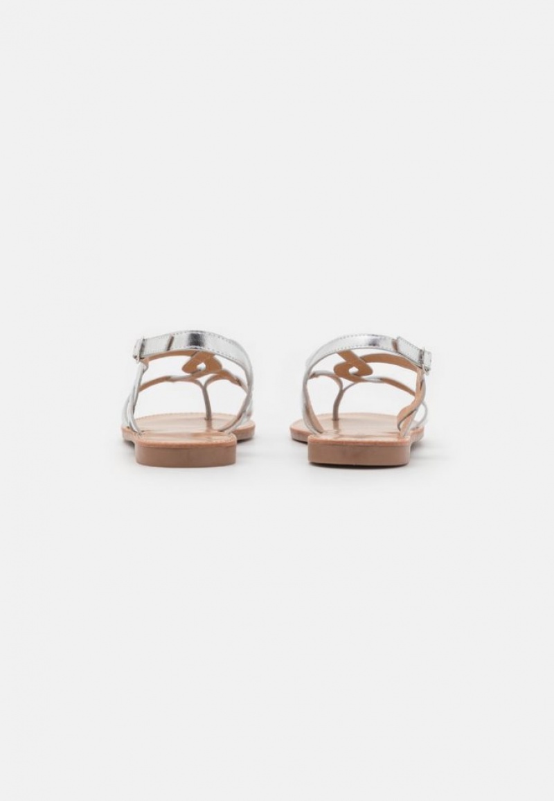 Anna Field T Bar Sandals Sandalen Dames Zilver | 8567-ZUOSG