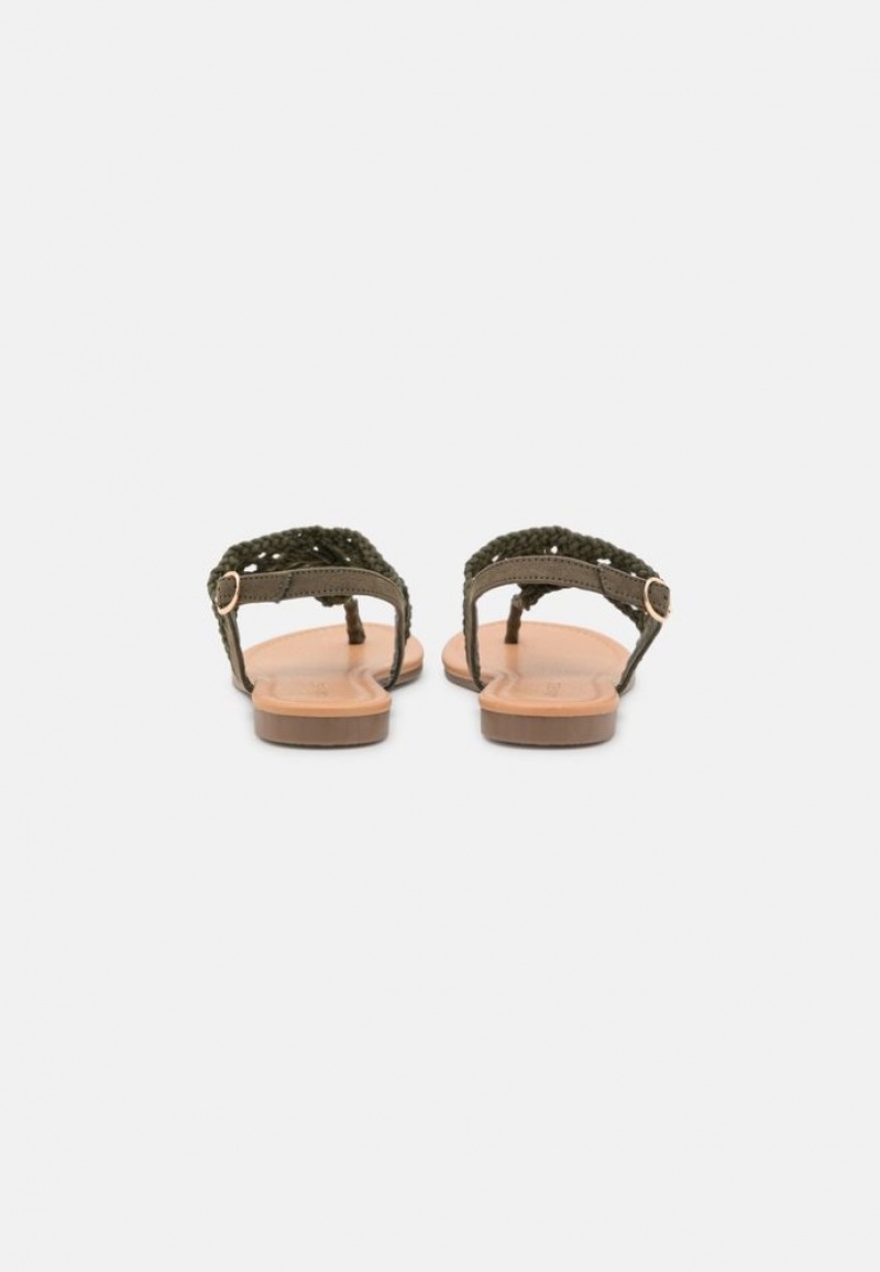 Anna Field T Bar Sandals Sandalen Dames Khaki | 7208-EJAWU