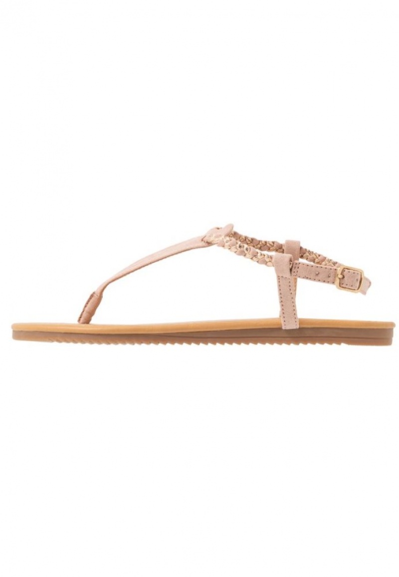 Anna Field T Bar Sandals Sandalen Dames Roze Goud | 5874-ZVNQT