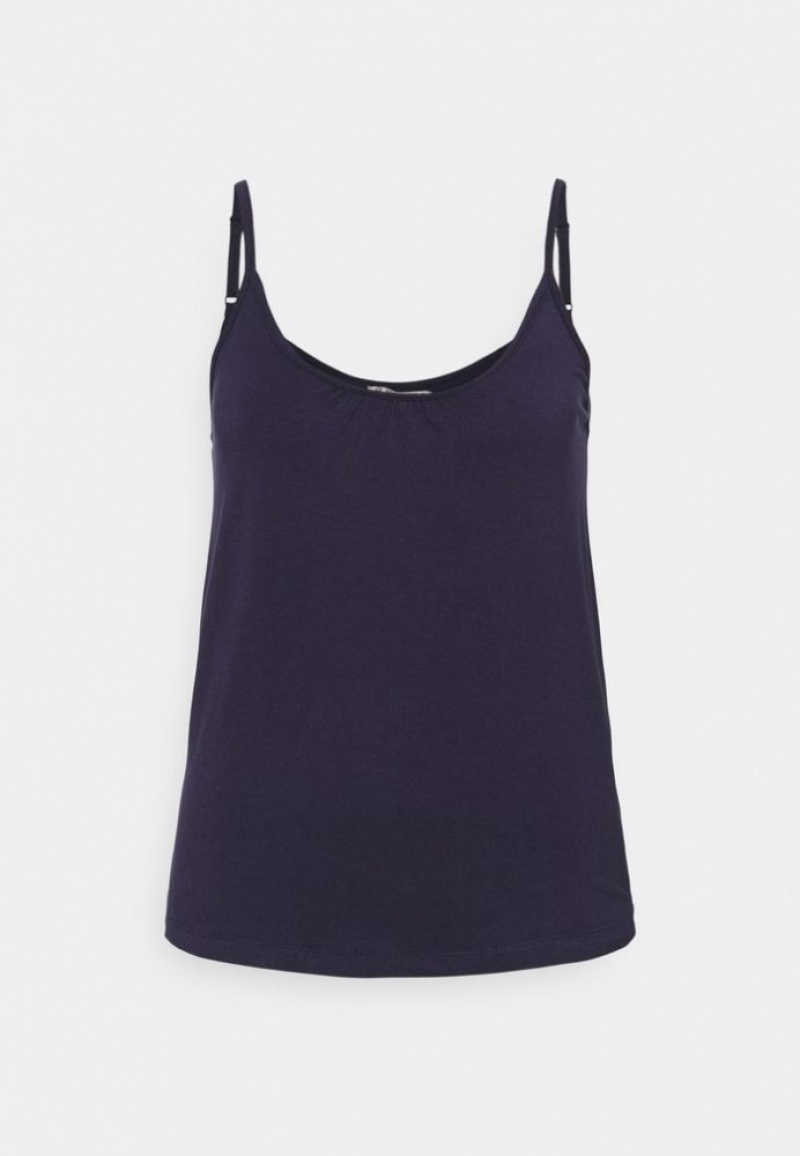 Anna Field Top T-shirts Dames Donkerblauw | 9123-YFWDP