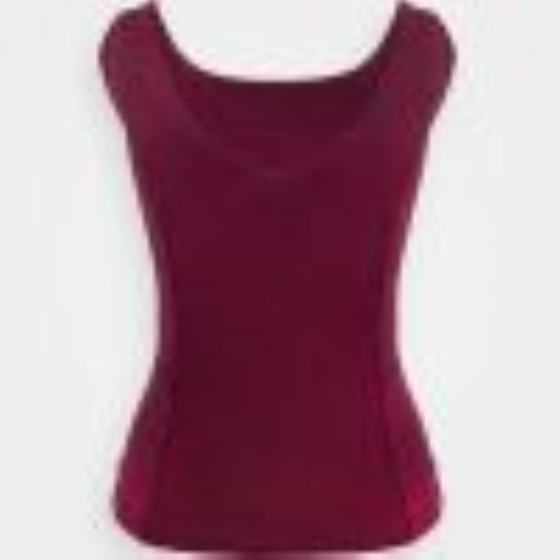 Anna Field Top T-shirts Dames Donkerrood | 5742-AEGIW