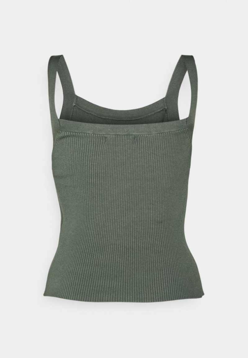 Anna Field Top T-shirts Dames Groen | 4306-XCGNU