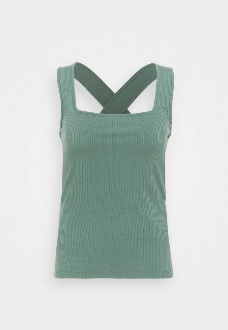 Anna Field Top T-shirts Dames Groen | 9526-FVHKR