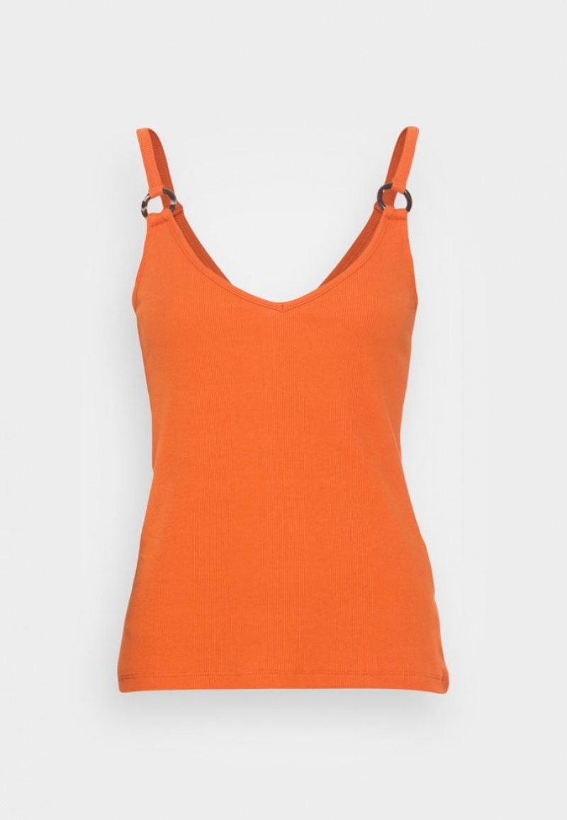 Anna Field Top T-shirts Dames Oranje | 7810-UIANZ