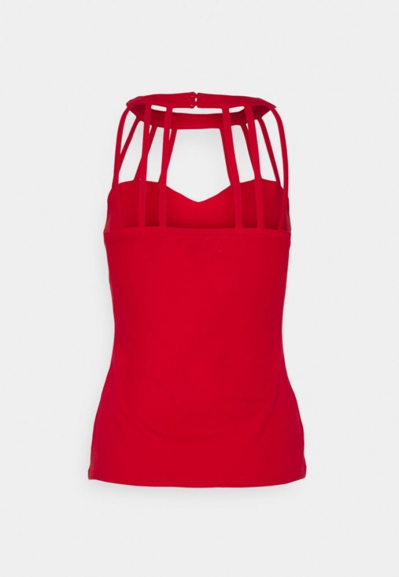 Anna Field Top T-shirts Dames Rood | 9486-MQVSC