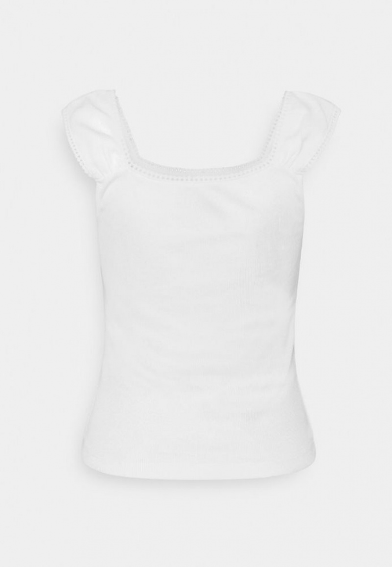 Anna Field Top T-shirts Dames Wit | 0437-LCAQD