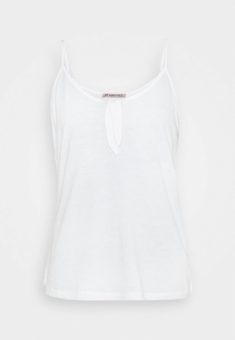 Anna Field Top T-shirts Dames Wit | 3985-YVAJG