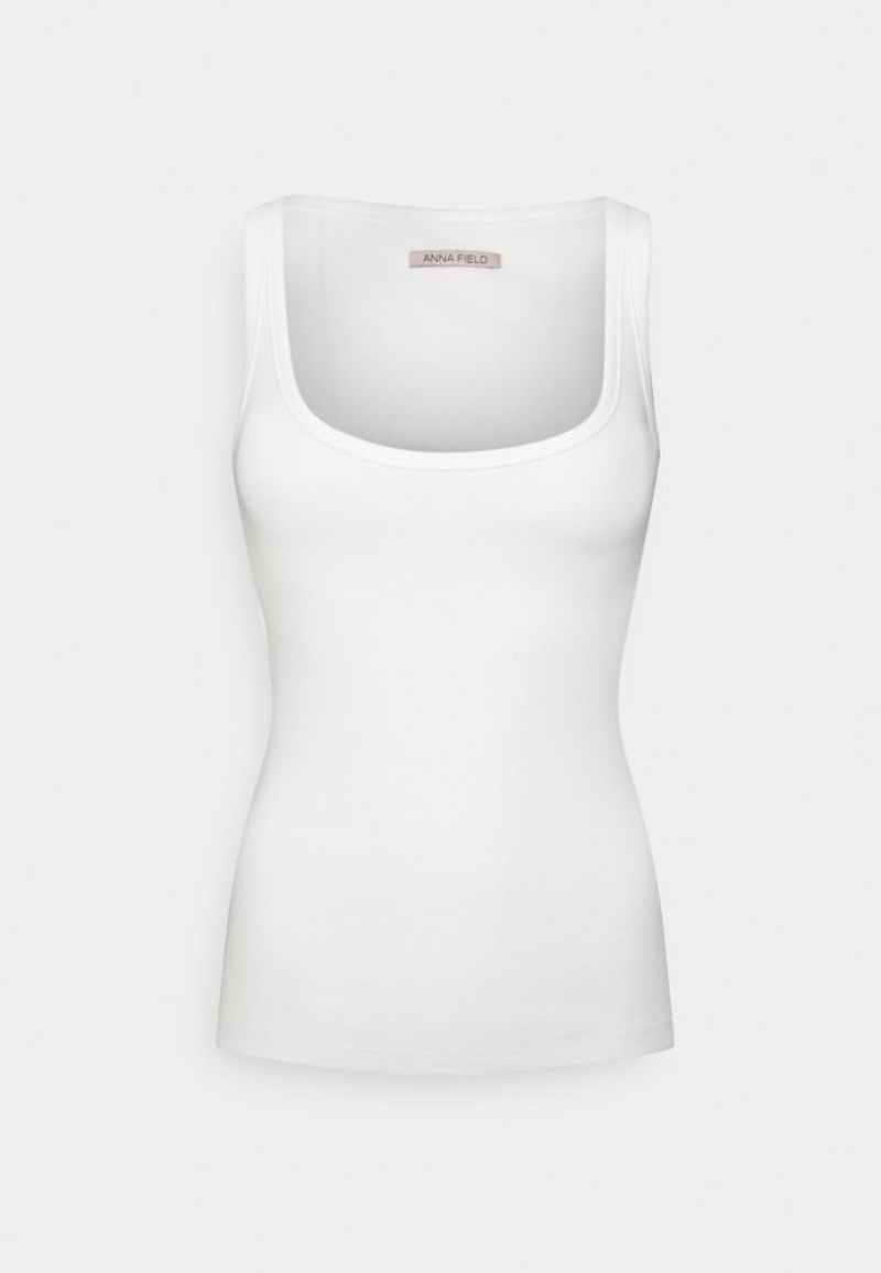 Anna Field Top T-shirts Dames Wit | 4056-WTSBM