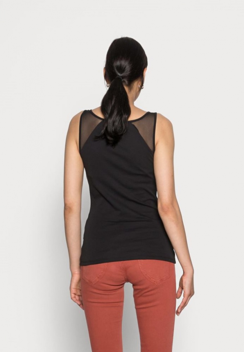 Anna Field Top T-shirts Dames Zwart | 8925-JPOSG