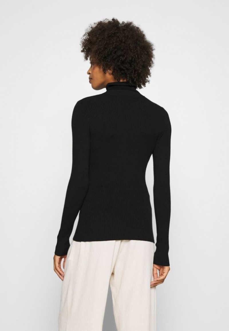 Anna Field Turtle Neck Jumper Pullover Dames Zwart | 3852-HTCOU