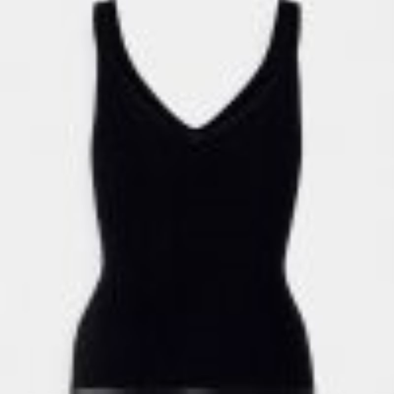 Anna Field V Neck Panel Top Top T-shirts Dames Zwart | 5930-VIRFP