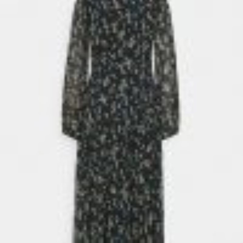 Anna Field Volant Maxi Jurken Printed Day Jurken Jurk Dames Zwart | 4205-SPHWE